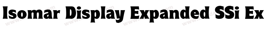 Isomar Display Expanded SSi Expanded字体转换